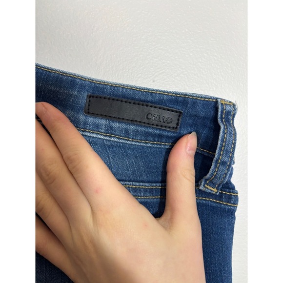 CELLO Womens Blue Distressed Skinny Jeans Size 5 - Picture 4 of 5